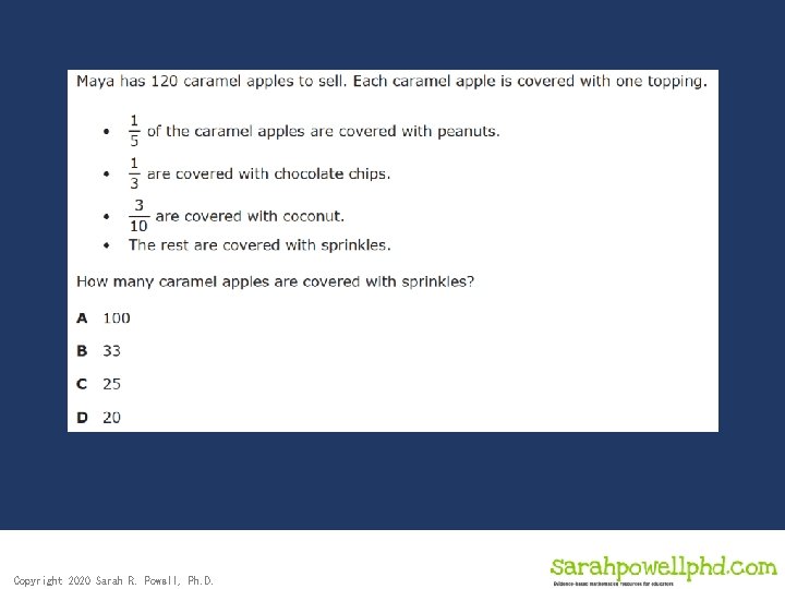 Copyright 2020 Sarah R. Powell, Ph. D. 