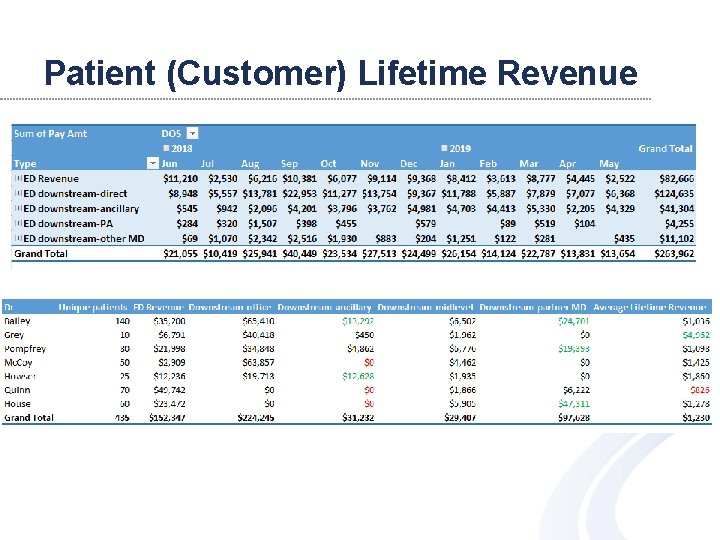 Patient (Customer) Lifetime Revenue 
