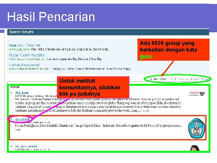 Hasil Pencarian Ada 8620 group yang berkaitan dengan kata guru Untuk melihat komunitasnya, silahkan