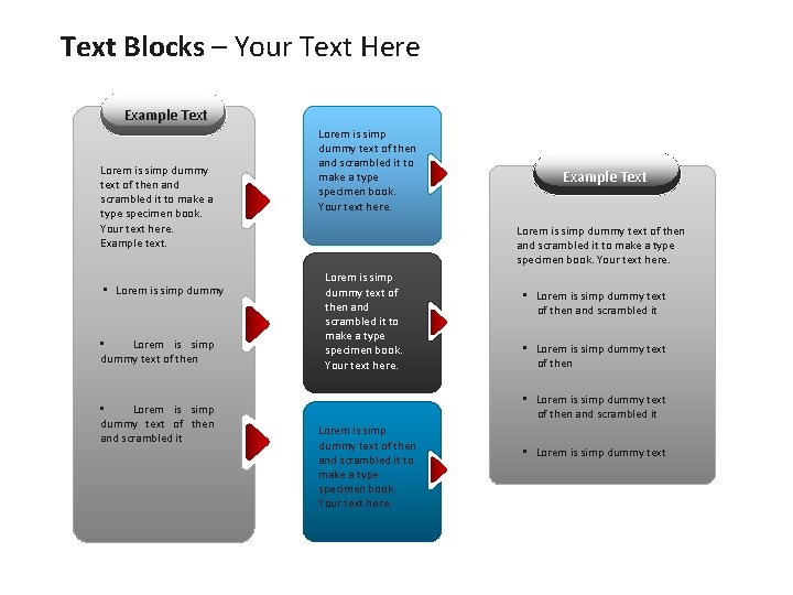 Text Blocks – Your Text Here Example Text Lorem is simp dummy text of