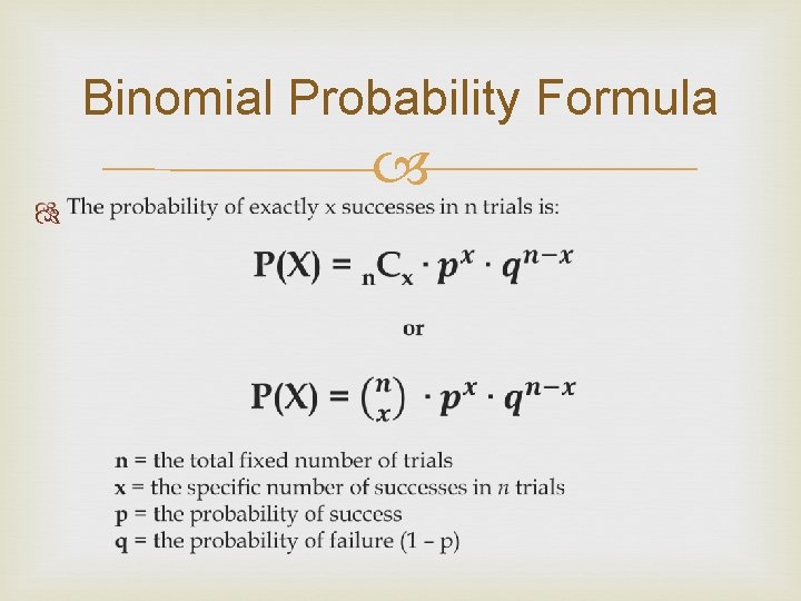 Binomial Probability Formula 