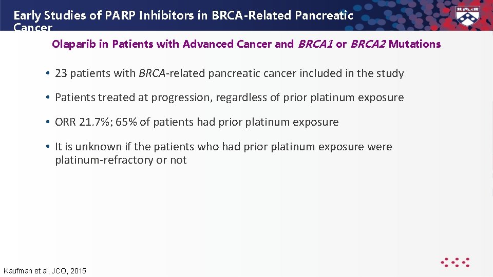PARP Inhibitors in Pancreatic Cancer Kim A Reiss