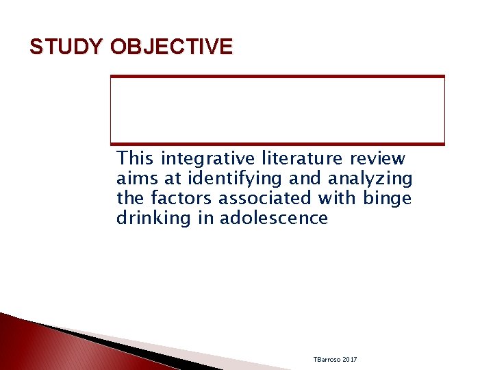 STUDY OBJECTIVE This integrative literature review aims at identifying and analyzing the factors associated