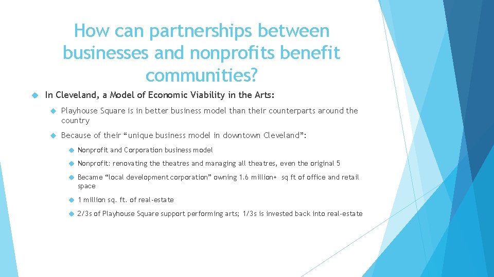How can partnerships between businesses and nonprofits benefit communities? In Cleveland, a Model of
