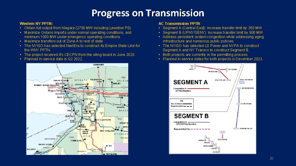Progress on Transmission Western NY PPTN: • Obtain full output from Niagara (2700 MW