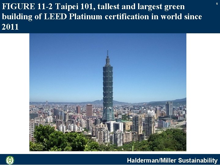 FIGURE 11 -2 Taipei 101, tallest and largest green building of LEED Platinum certification