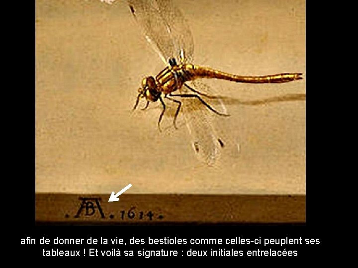 afin de donner de la vie, des bestioles comme celles-ci peuplent ses tableaux !