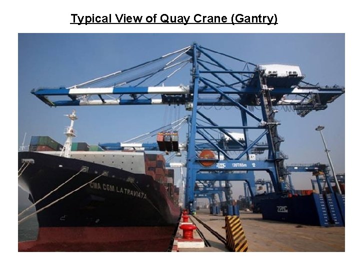 Typical View of Quay Crane (Gantry) 