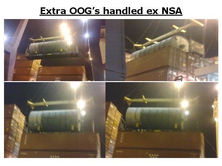 Extra OOG’s handled ex NSA 