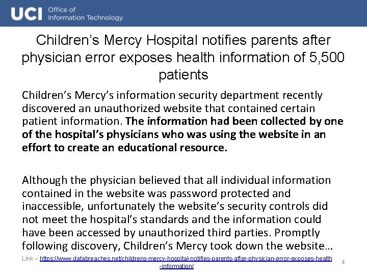 Children’s Mercy Hospital notifies parents after physician error exposes health information of 5, 500