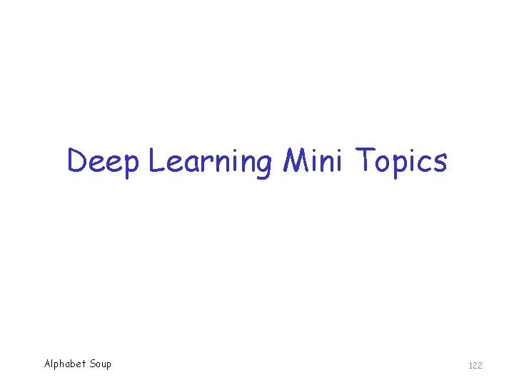 Deep Learning Mini Topics Alphabet Soup 122 