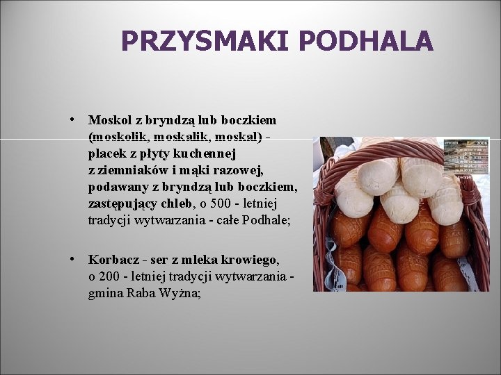 PRZYSMAKI PODHALA • Moskol z bryndzą lub boczkiem (moskolik, moskal) placek z płyty kuchennej