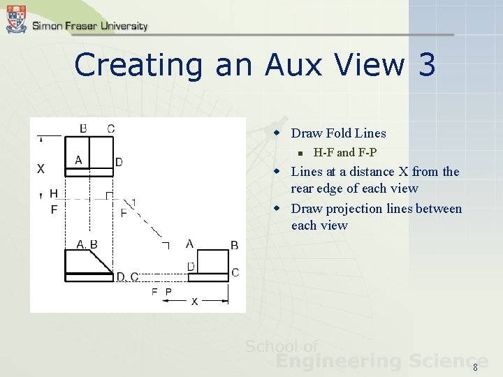 Creating an Aux View 3 w Draw Fold Lines n H-F and F-P w