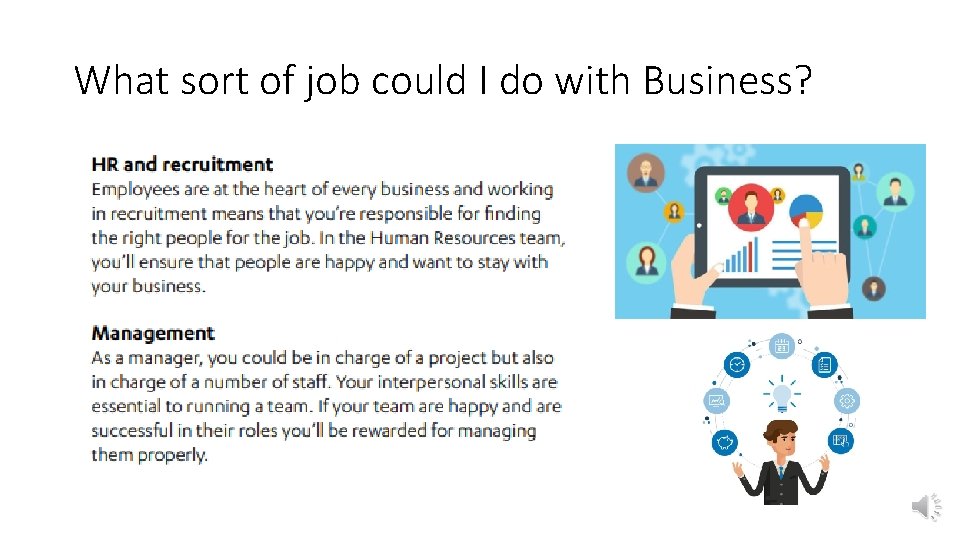 What sort of job could I do with Business? 