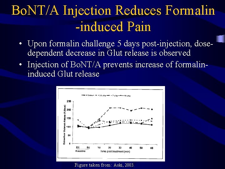 Bo. NT/A Injection Reduces Formalin -induced Pain • Upon formalin challenge 5 days post-injection,