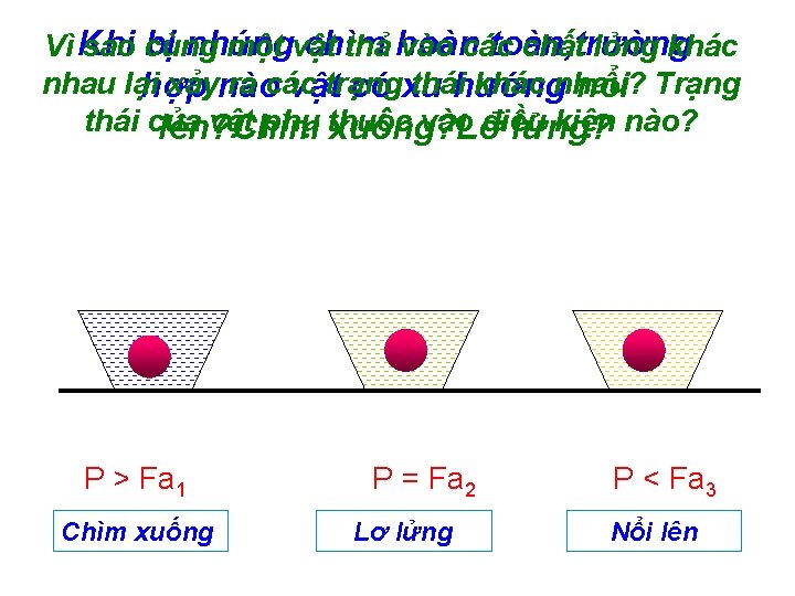 bị nhúng chìm toàn, trường Vì Khi sao cùng một vật thả hoàn vào