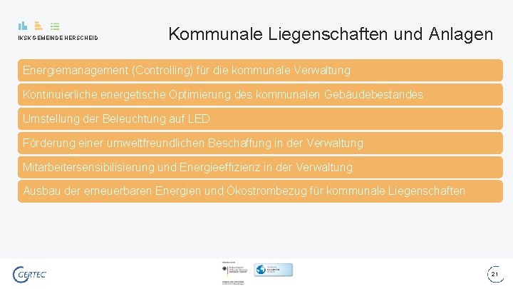 IKSK GEMEINDE HERSCHEID Kommunale Liegenschaften und Anlagen Energiemanagement (Controlling) für die kommunale Verwaltung Kontinuierliche