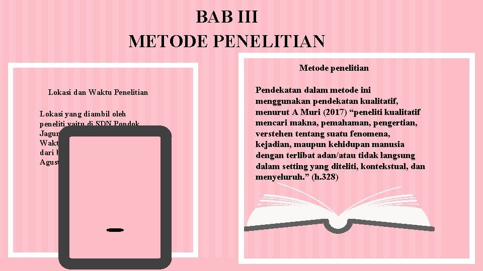 BAB III METODE PENELITIAN Metode penelitian Lokasi dan Waktu Penelitian Lokasi yang diambil oleh
