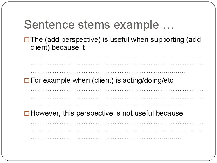 BTEC Health and Social Care Lesson 5 psychological