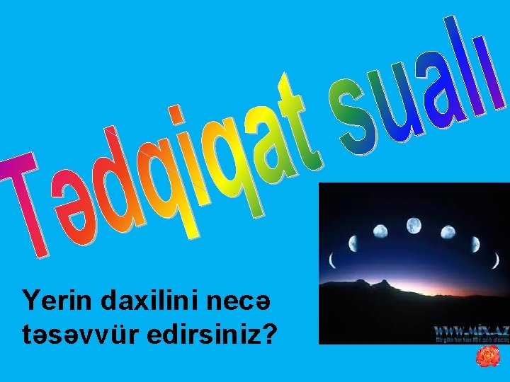 Yerin daxilini necə təsəvvür edirsiniz? 