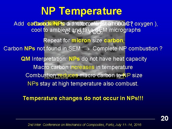 NP Temperature Add carbon NPs to did a molten aluminum in air Carbon NPs