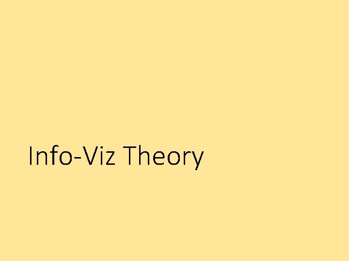 Info-Viz Theory 