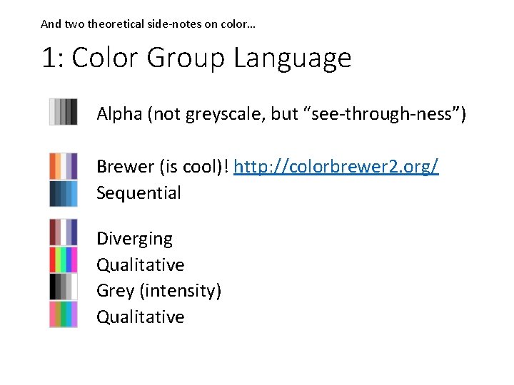 And two theoretical side-notes on color… 1: Color Group Language Alpha (not greyscale, but