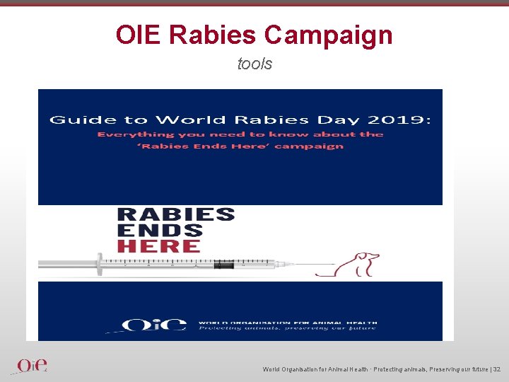 OIE Rabies Campaign tools World Organisation for Animal Health · Protecting animals, Preserving our