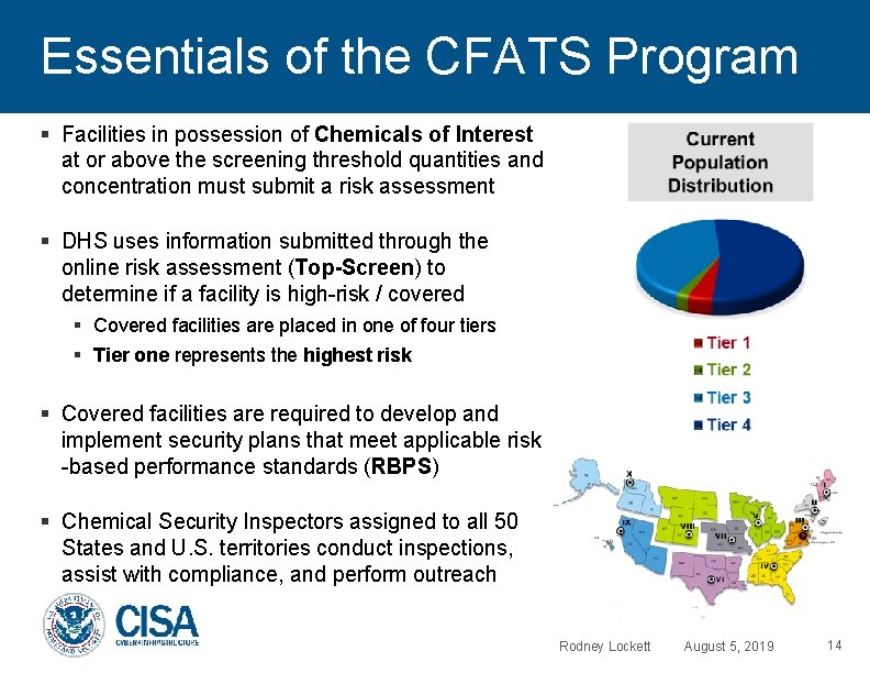 Essentials of the CFATS Program Facilities in possession of Chemicals of Interest at or