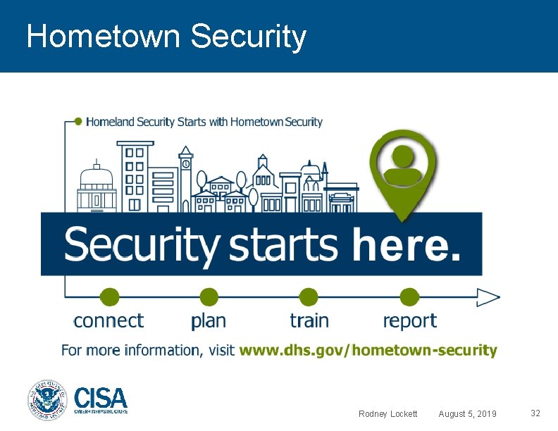 Hometown Security Rodney Lockett August 5, 2019 32 