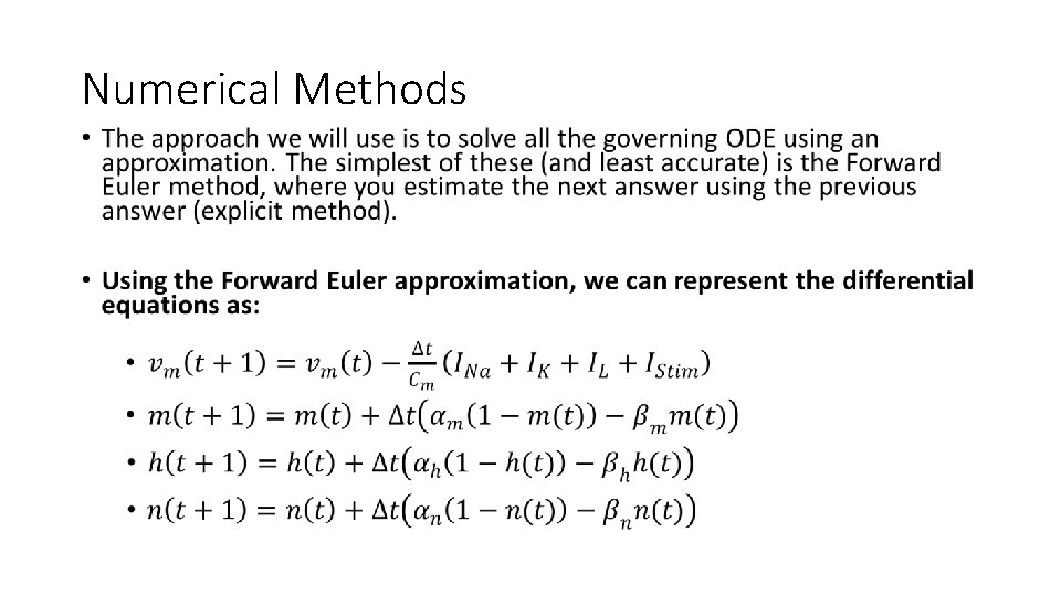 Numerical Methods • 