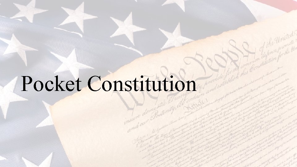 Pocket Constitution 