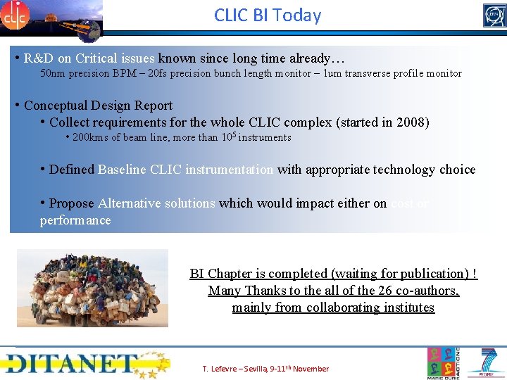 CLIC BI Today • R&D on Critical issues known since long time already… 50