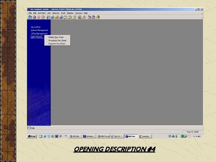 OPENING DESCRIPTION #4 