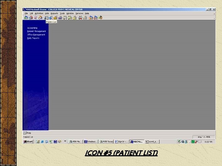 ICON #5 (PATIENT LIST) 