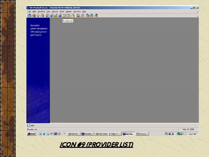 ICON #9 (PROVIDER LIST) 