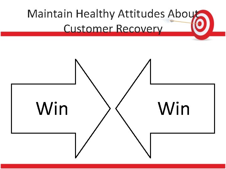 Maintain Healthy Attitudes About Customer Recovery Win 