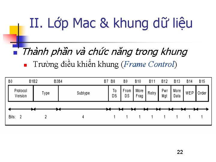 II. Lớp Mac & khung dữ liệu n Thành phần và chức năng trong