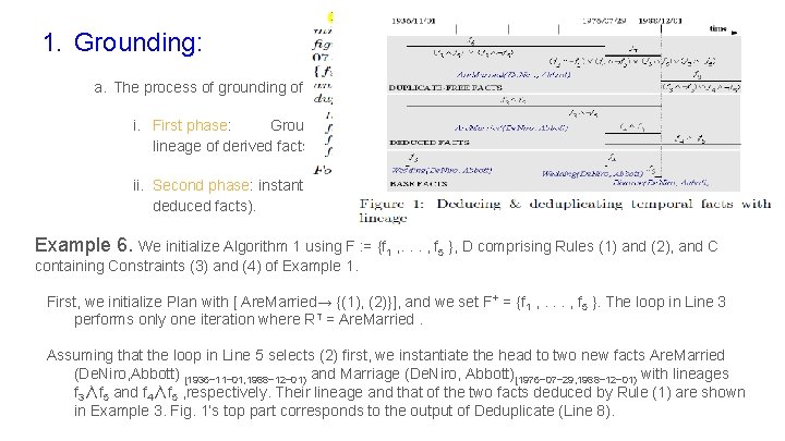 1. Grounding: a. The process of grounding of deduction rules and constraints is divided
