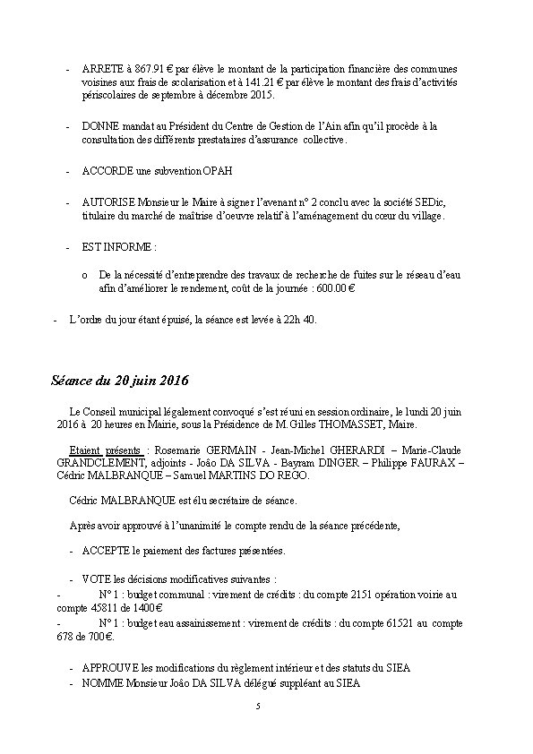 - ARRETE à 867. 91 € par élève le montant de la participation financière