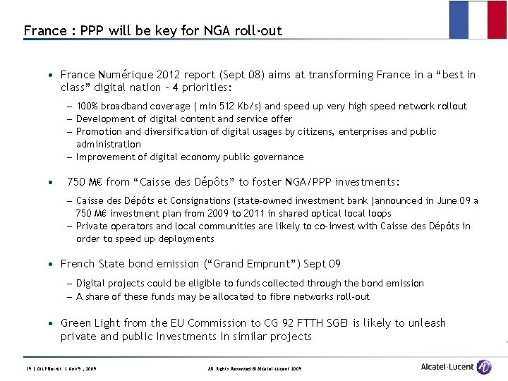 France : PPP will be key for NGA roll-out • France Numérique 2012 report