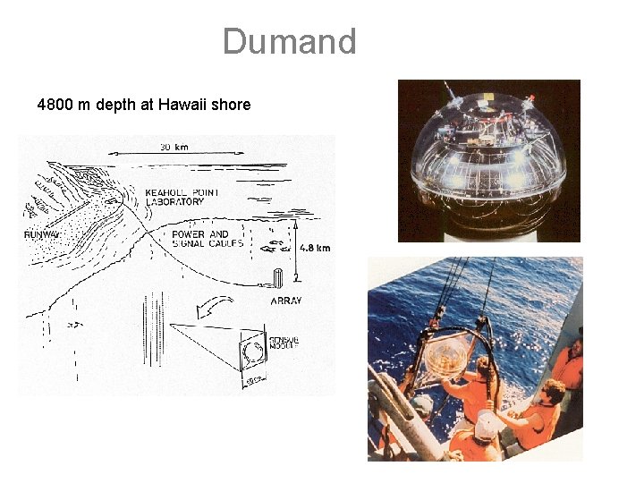 Dumand 4800 m depth at Hawaii shore 