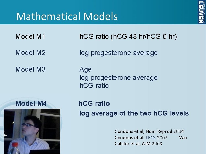 Mathematical Models Model M 1 h. CG ratio (h. CG 48 hr/h. CG 0