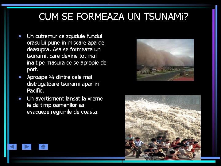 CUM SE FORMEAZA UN TSUNAMi? • • • Un cutremur ce zguduie fundul orasului