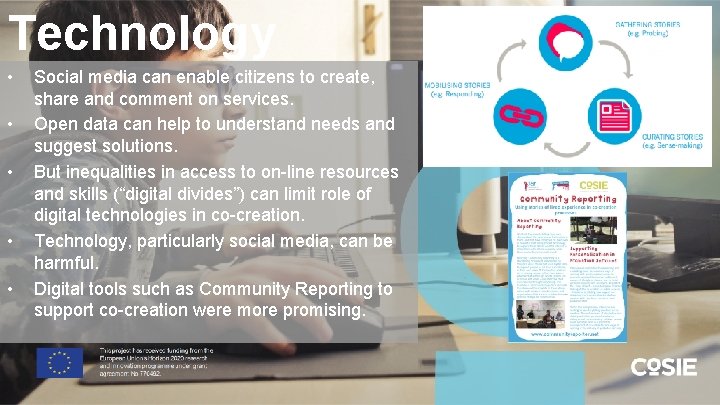 Technology • • • Social media can enable citizens to create, share and comment