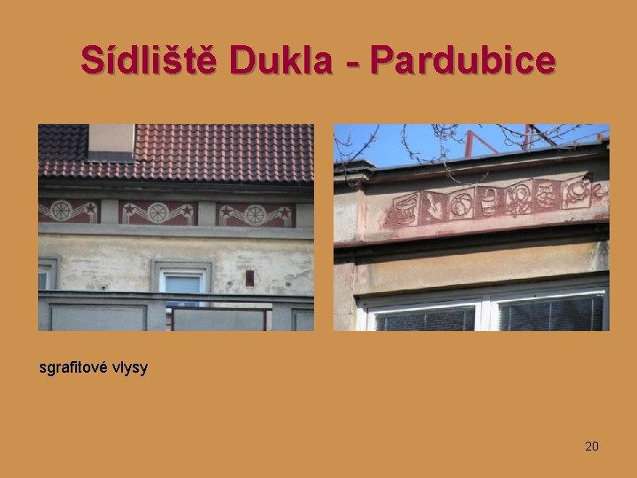 Sídliště Dukla - Pardubice sgrafitové vlysy 20 