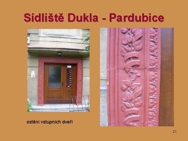 Sídliště Dukla - Pardubice ostění vstupních dveří 21 