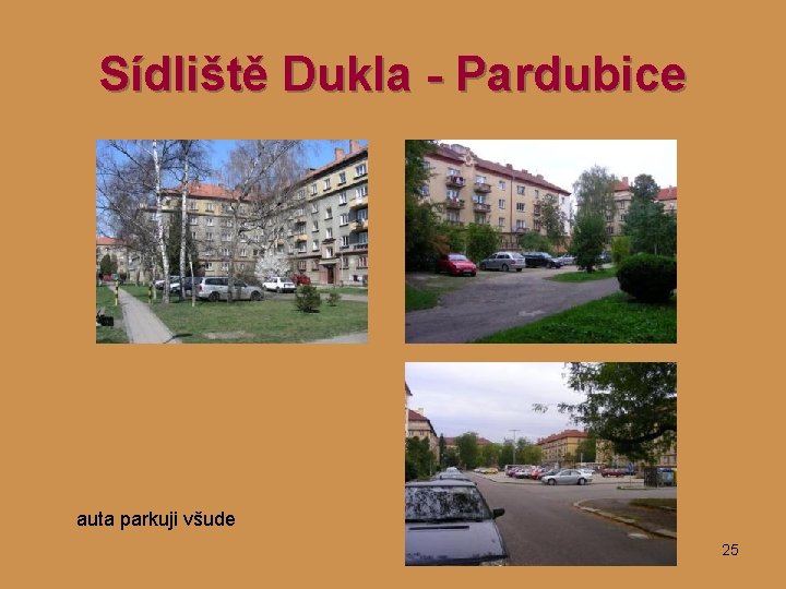 Sídliště Dukla - Pardubice auta parkuji všude 25 