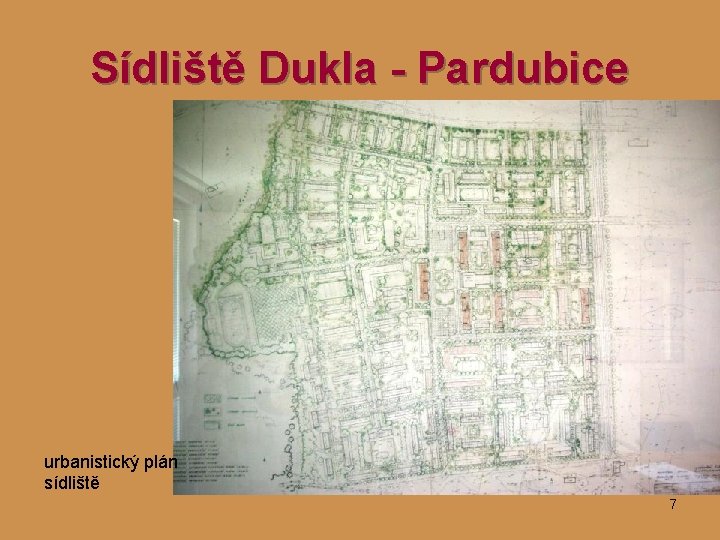 Sídliště Dukla - Pardubice urbanistický plán sídliště 7 