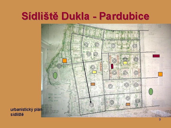 Sídliště Dukla - Pardubice urbanistický plán sídliště 9 